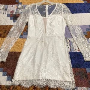 White, lacy mini dress